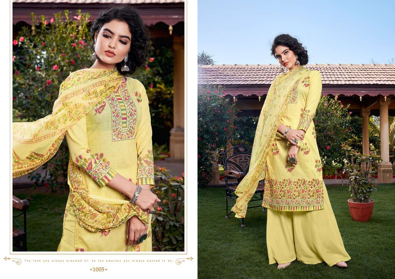 SIMRAN BY KESARIYA 1001 TO 1008 SERIES BEAUTIFUL SUITS COLORFUL STYLISH FANCY CASUAL WEAR & ETHNIC WEAR PURE CAMBRIC DIGITAL PRINT WITH DIAMOND WORK DRESSES AT WHOLESALE PRICE