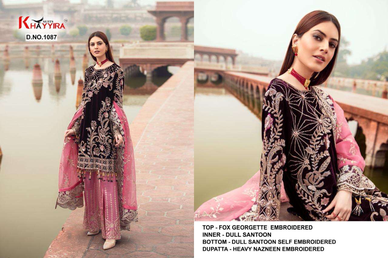 ZEBTAN BY KHAYYIRA 1086 TO 1089 SERIES BEAUTIFUL PAKISTANI SUITS STYLISH COLORFUL FANCY CASUAL WEAR & ETHNIC WEAR FAUX GEORGETTE EMBROIDERED DRESSES AT WHOLESALE PRICE