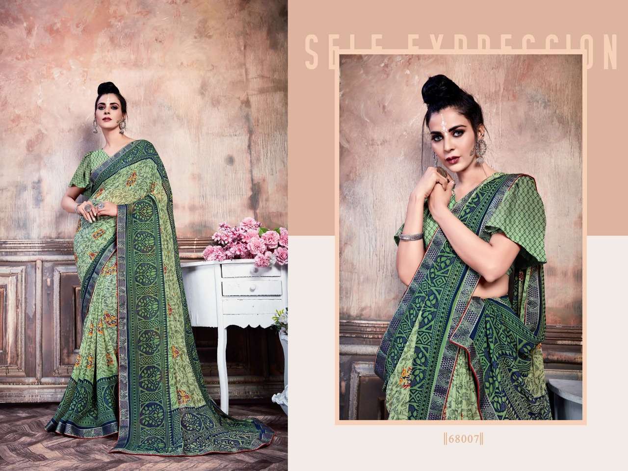 STARWALK BY RACHANA 68001 TO 68010 SERIES INDIAN TRADITIONAL WEAR COLLECTION BEAUTIFUL STYLISH FANCY COLORFUL PARTY WEAR & OCCASIONAL WEAR WEIGHTLESS SAREES AT WHOLESALE PRICE