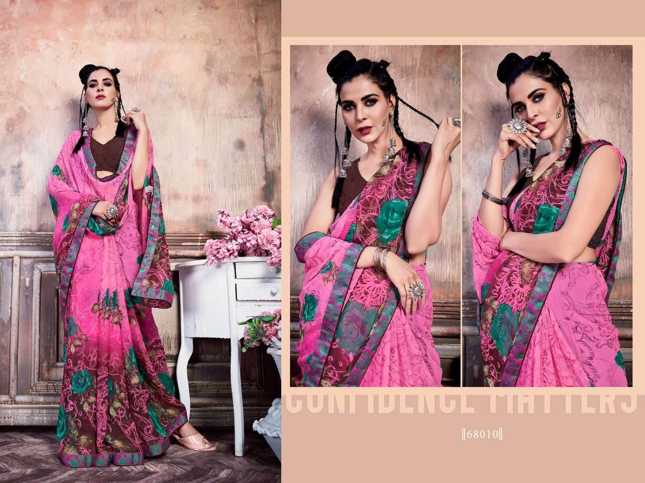 STARWALK BY RACHANA 68001 TO 68010 SERIES INDIAN TRADITIONAL WEAR COLLECTION BEAUTIFUL STYLISH FANCY COLORFUL PARTY WEAR & OCCASIONAL WEAR WEIGHTLESS SAREES AT WHOLESALE PRICE