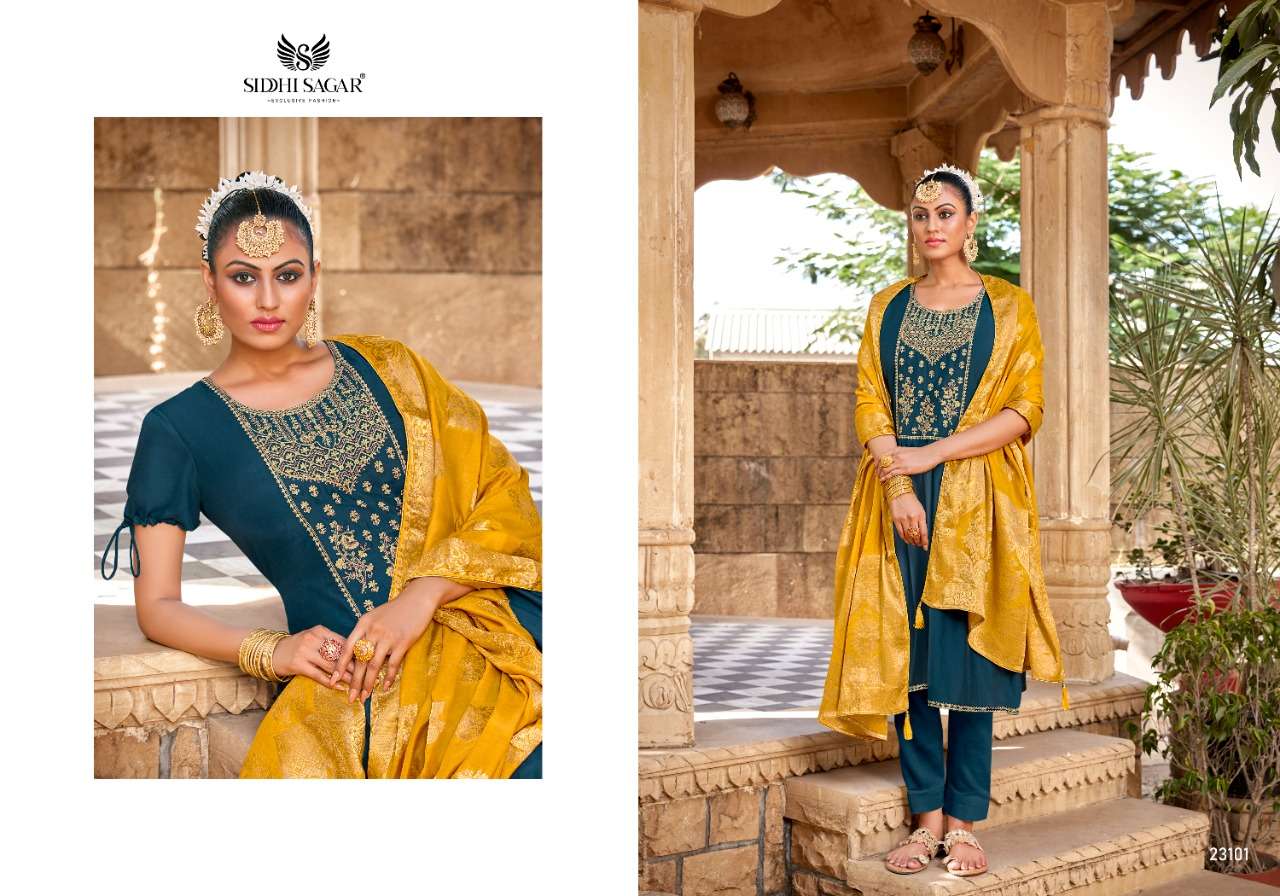 SURKH BY SIDDHI SAGAR 23101 TO 23106 SERIES BEAUTIFUL SUITS COLORFUL STYLISH FANCY CASUAL WEAR & ETHNIC WEAR PURE MUSLIN EMBROIDERED DRESSES AT WHOLESALE PRICE
