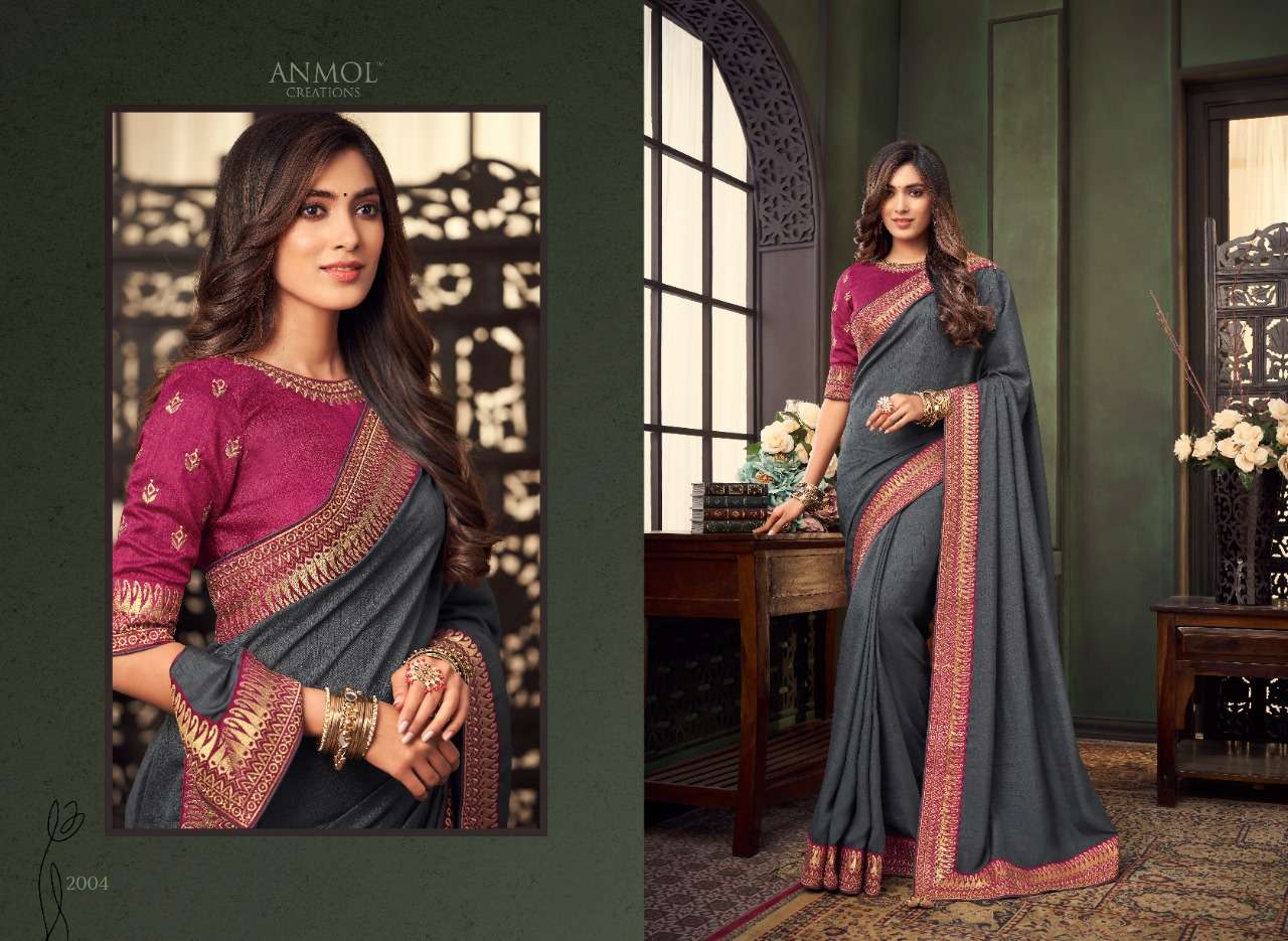 MYRAH BY ANMOL CREATION 2001 TO 2011 SERIES INDIAN TRADITIONAL WEAR COLLECTION BEAUTIFUL STYLISH FANCY COLORFUL PARTY WEAR & OCCASIONAL WEAR FANCY SAREES AT WHOLESALE PRICE