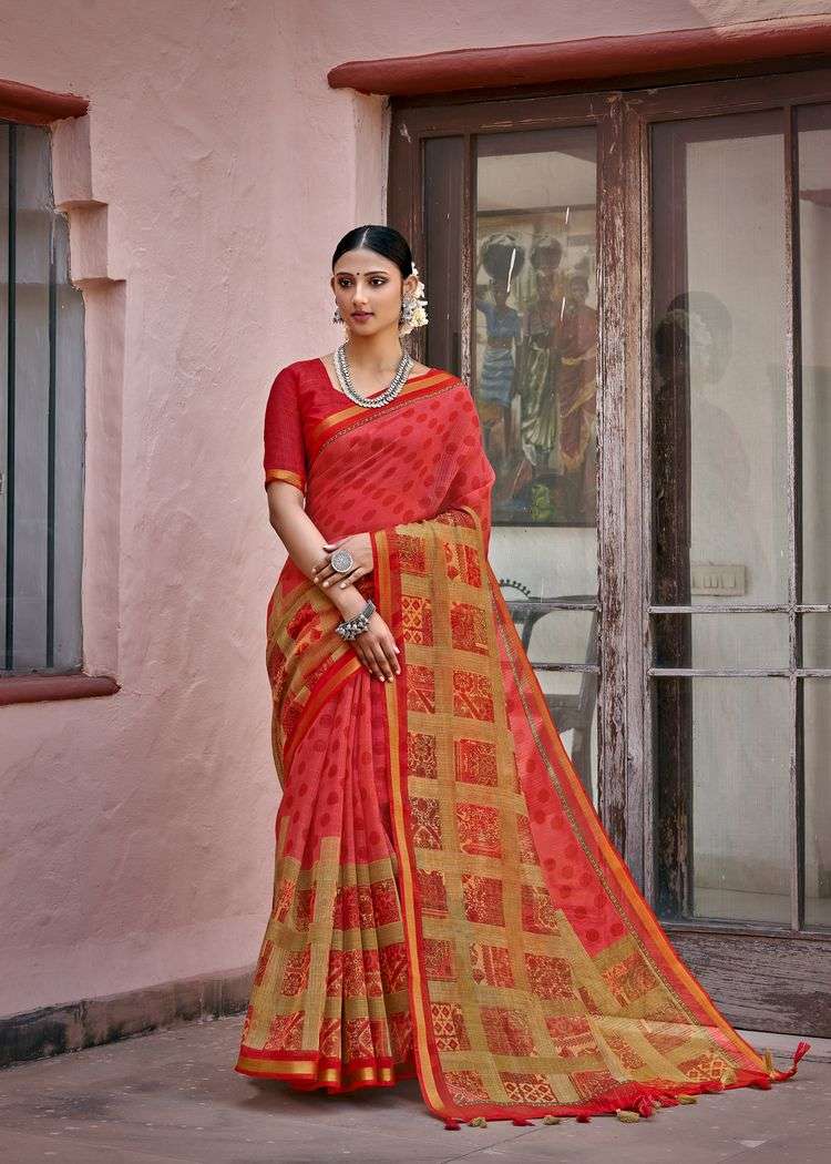 GLOBLE VOL-2 BY TRIVENI 11791 TO 11798 SERIES INDIAN TRADITIONAL WEAR COLLECTION BEAUTIFUL STYLISH FANCY COLORFUL PARTY WEAR & OCCASIONAL WEAR COTTON LINEN PRINT SAREES AT WHOLESALE PRICE