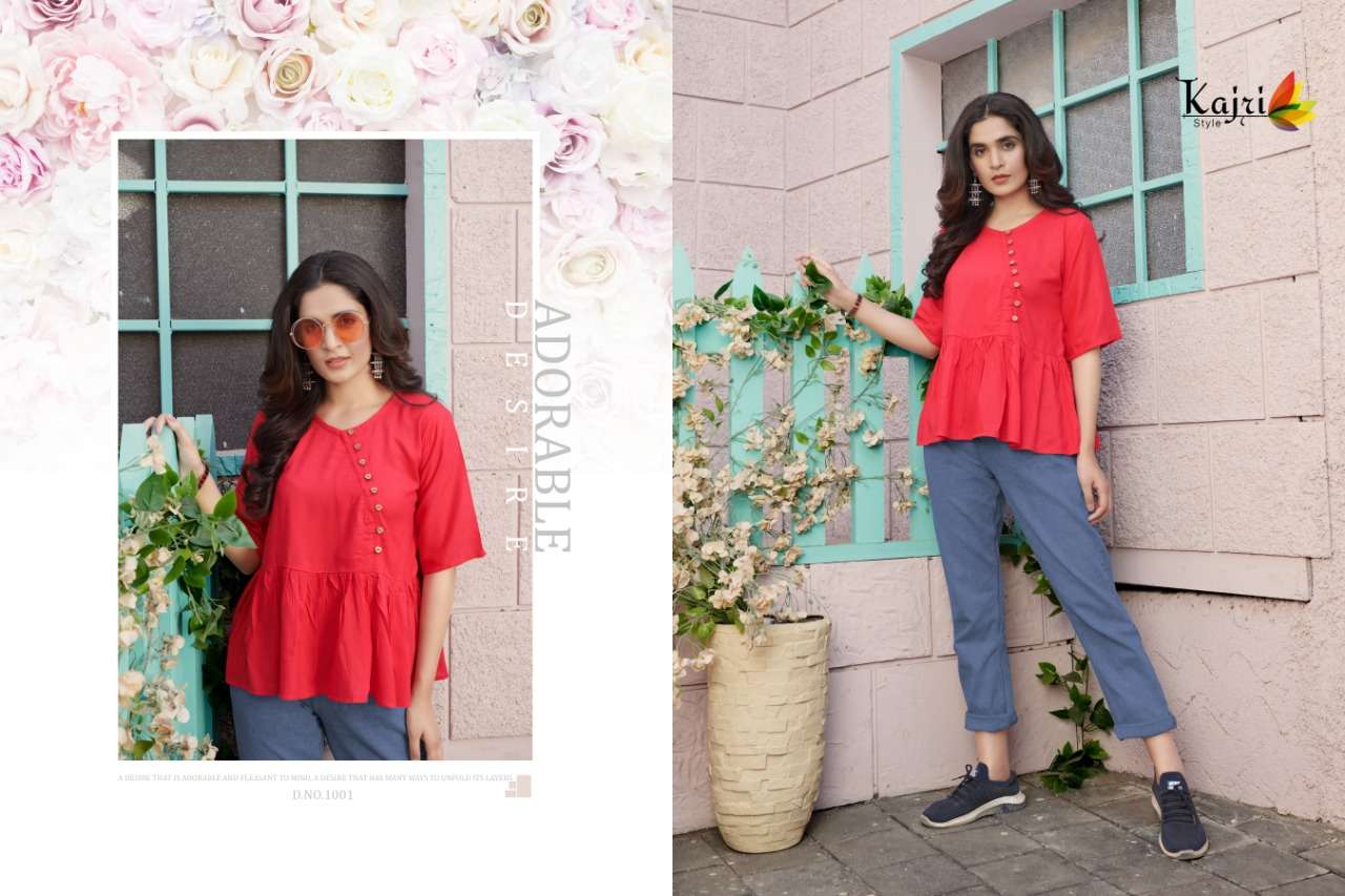 MYSTRI VOL-2 BY KAJRI STYLE 1001 TO 1008 SERIES DESIGNER STYLISH FANCY COLORFUL BEAUTIFUL PARTY WEAR & ETHNIC WEAR COLLECTION HEAVY RAYON TOPS AT WHOLESALE PRICE