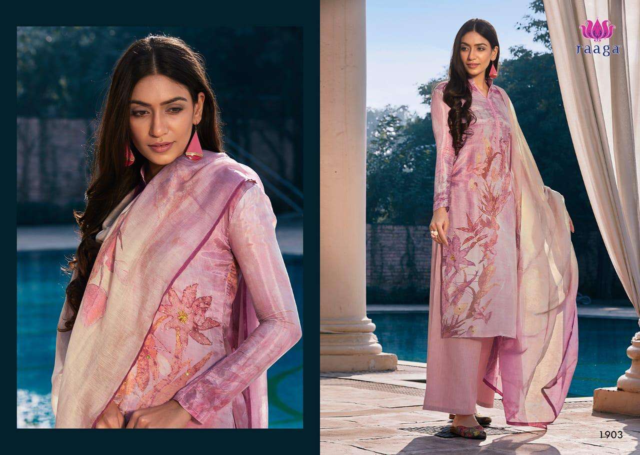 SWAGAT BY RAAGA 1901 TO 1910 SERIES BEAUTIFUL SUITS COLORFUL STYLISH FANCY CASUAL WEAR & ETHNIC WEAR PURE COTTON SILK DIGITAL PRINT WITH WORK DRESSES AT WHOLESALE PRICE
