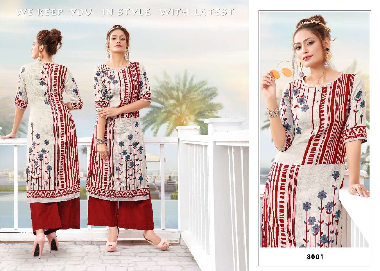 SOUL VOL-3 BY VASTRA MODA 3001 TO 3008 SERIES DESIGNER STYLISH FANCY COLORFUL BEAUTIFUL PARTY WEAR & ETHNIC WEAR COLLECTION PREMIUM COTTON KURTIS WITH BOTTOM AT WHOLESALE PRICE