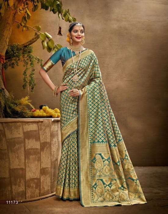 PARIDHI BY SHAKUNT 11171 TO 11176 SERIES INDIAN TRADITIONAL WEAR COLLECTION BEAUTIFUL STYLISH FANCY COLORFUL PARTY WEAR & OCCASIONAL WEAR SILK SAREES AT WHOLESALE PRICE