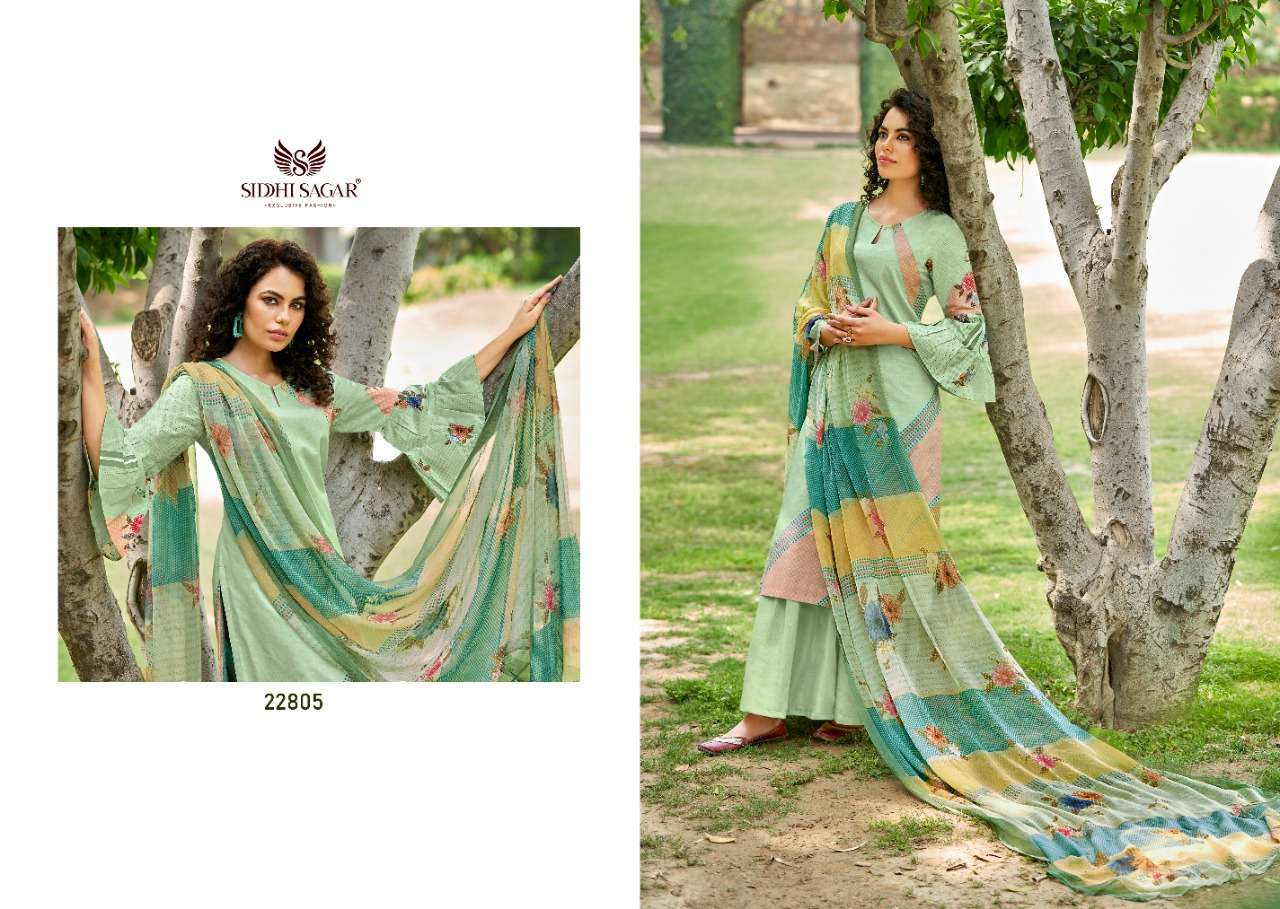 KHUSHNUMA BY SIDDHI SAGAR 22801 TO 22808 SERIES BEAUTIFUL SUITS COLORFUL STYLISH FANCY CASUAL WEAR & ETHNIC WEAR PURE CAMBRIC PRINT DRESSES AT WHOLESALE PRICE