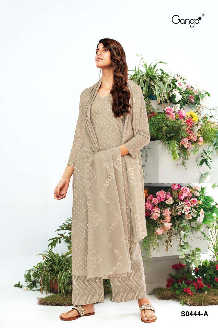 MELODY-444 BY GANGA FASHION 444-A TO 444-D SERIES BEAUTIFUL SUITS COLORFUL STYLISH FANCY CASUAL WEAR & ETHNIC WEAR SUPER COTTON PRINT DRESSES AT WHOLESALE PRICE