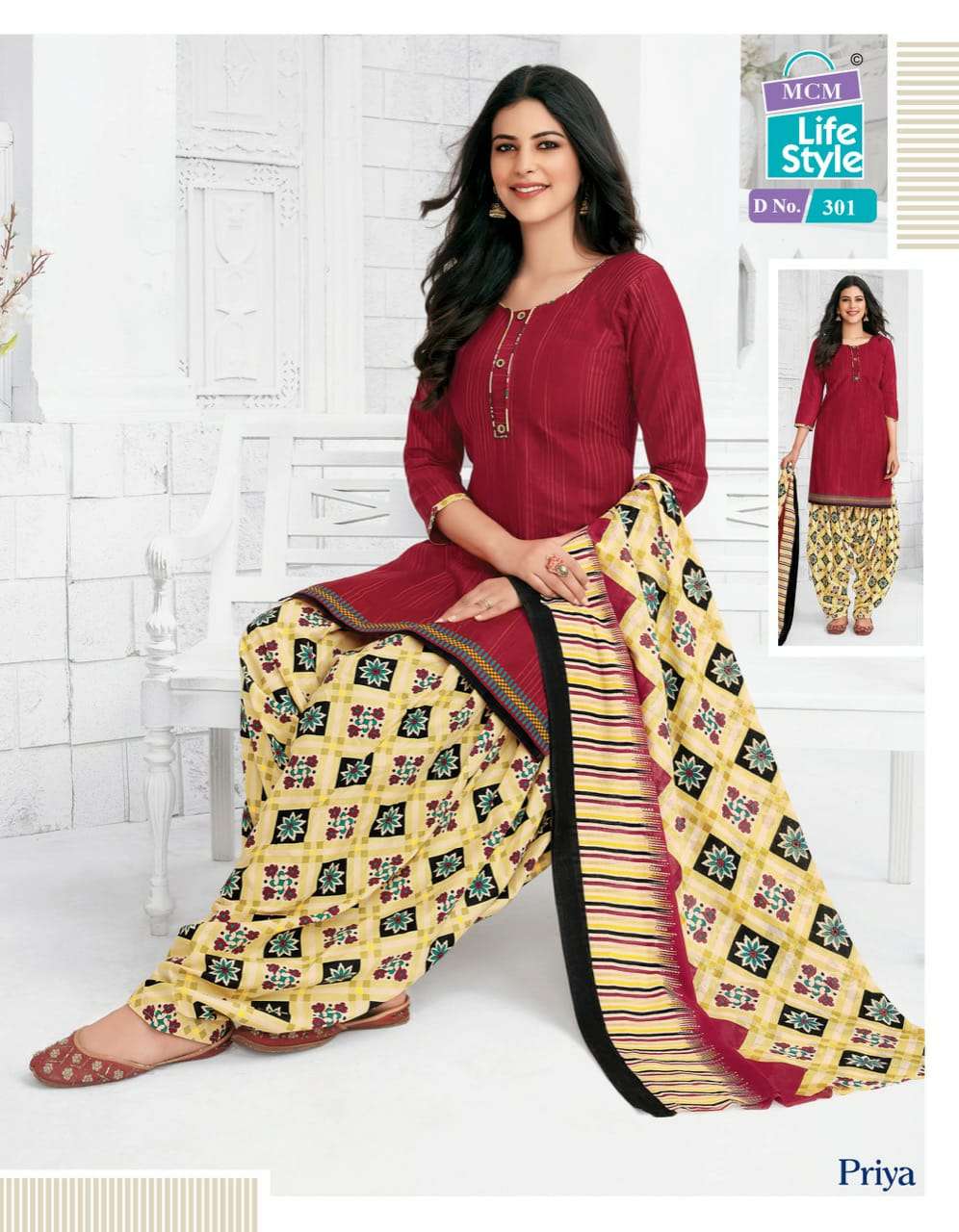 PRIYA VOL-11 BY MCM LIFESTYLE 287 TO 319 SERIES BEAUTIFUL SUITS COLORFUL STYLISH FANCY CASUAL WEAR & ETHNIC WEAR COTTON DRESSES AT WHOLESALE PRICE