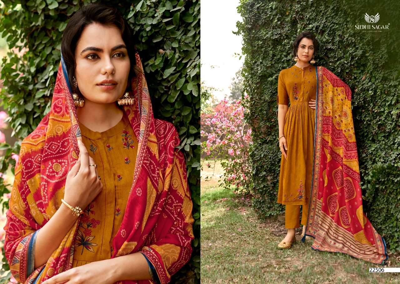 MAHI BY SIDDHI SAGAR 22501 TO 22508 SERIES BEAUTIFUL SUITS COLORFUL STYLISH FANCY CASUAL WEAR & ETHNIC WEAR PURE JAM SATIN PRINT WITH WORK DRESSES AT WHOLESALE PRICE
