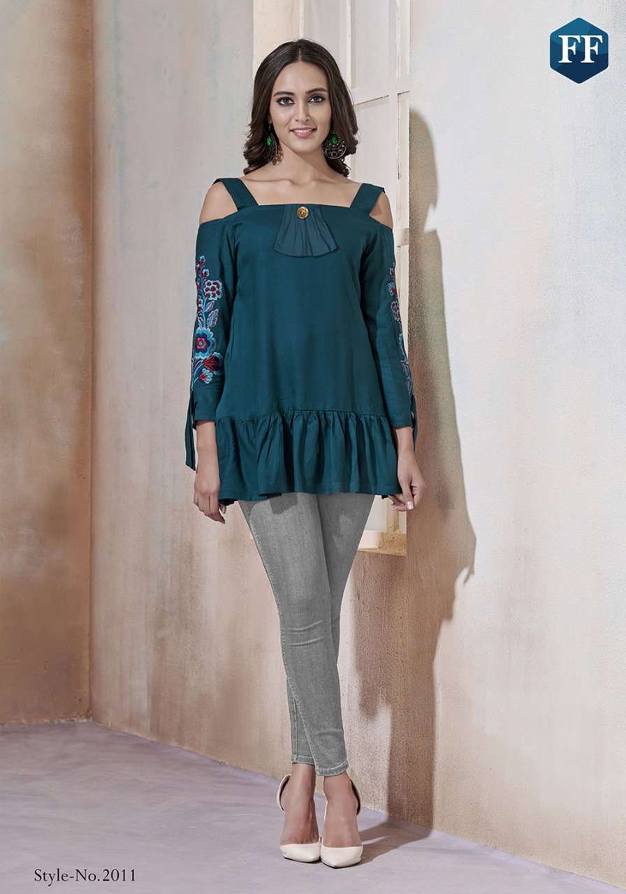 STYLISH TOP BY FF DESIGNER STYLISH FANCY COLORFUL BEAUTIFUL PARTY WEAR & ETHNIC WEAR COLLECTION HEAVY RAYON TOPS AT WHOLESALE PRICE