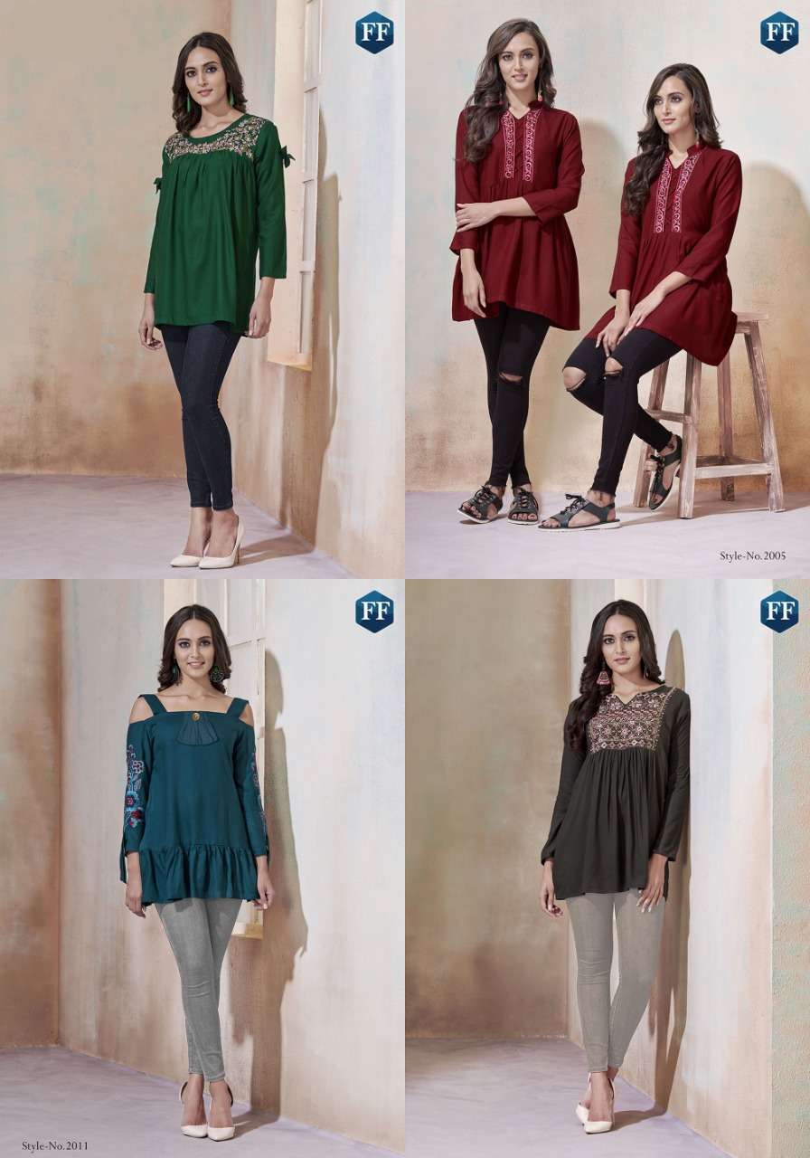 STYLISH TOP BY FF DESIGNER STYLISH FANCY COLORFUL BEAUTIFUL PARTY WEAR & ETHNIC WEAR COLLECTION HEAVY RAYON TOPS AT WHOLESALE PRICE