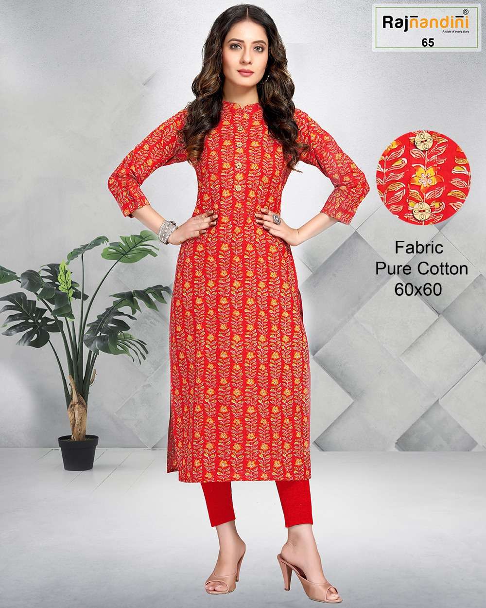 PRINT VOL-18 BY RAJNANDINI DESIGNER STYLISH FANCY COLORFUL BEAUTIFUL PARTY WEAR & ETHNIC WEAR COLLECTION PURE COTTON PRINT KURTIS AT WHOLESALE PRICE