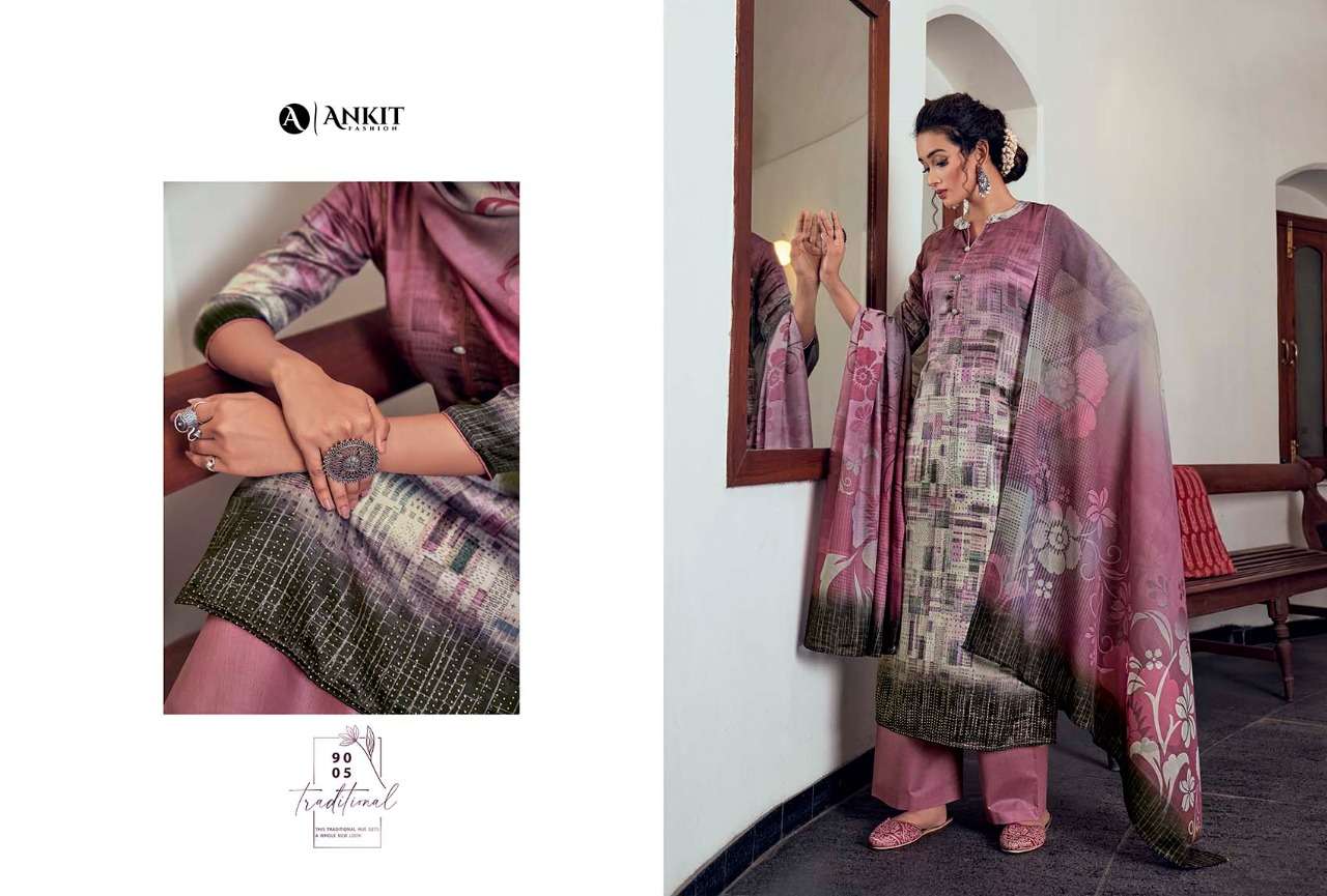 AAHANA BY ANKIT FASHION 9001 TO 9006 SERIES BEAUTIFUL SUITS COLORFUL STYLISH FANCY CASUAL WEAR & ETHNIC WEAR PURE COTTON SATIN DIGITAL PRINT WITH WORK DRESSES AT WHOLESALE PRICE