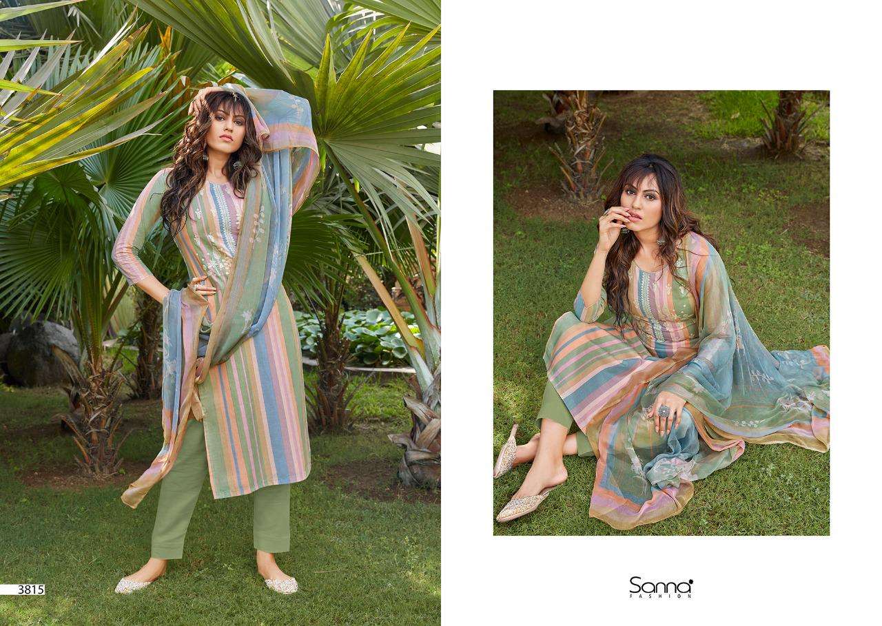 KHAANI BY SANNA FASHION 3811 TO 3820 SERIES BEAUTIFUL SUITS COLORFUL STYLISH FANCY CASUAL WEAR & ETHNIC WEAR PURE COTTON LAWN DIGITAL PRINT DRESSES AT WHOLESALE PRICE