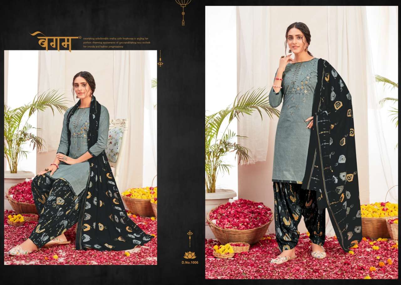 ZULFFI PATIYALA VOL-1 BY YASHIKA TRENDS 1001 TO 1010 SERIES BEAUTIFUL STYLISH SUITS FANCY COLORFUL CASUAL WEAR & ETHNIC WEAR & READY TO WEAR HEAVY CAMBRIC PRINTED DRESSES AT WHOLESALE PRICE