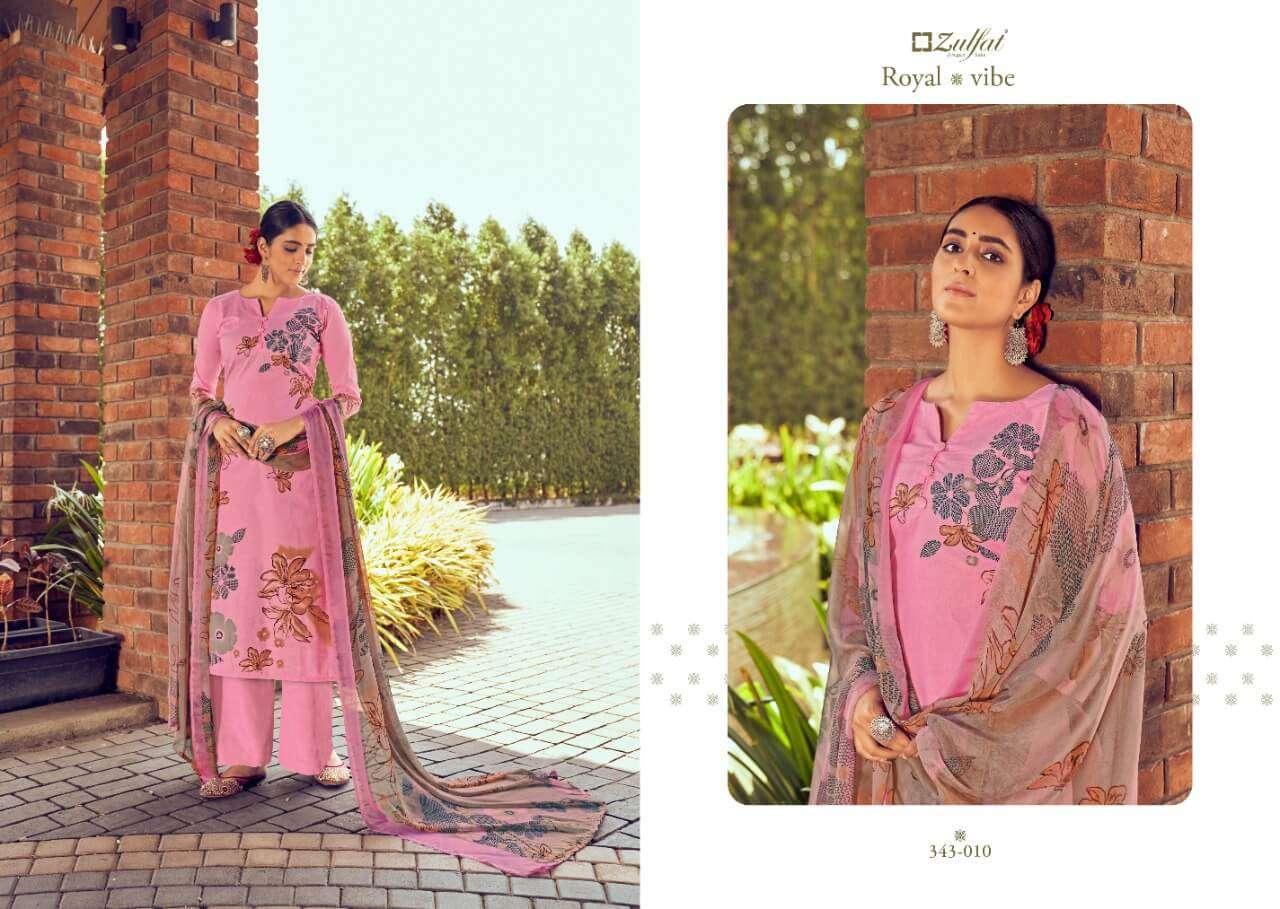 SUMMER BONANZA 343 SERIES BY ZULFAT 343-001 TO 343-010 SERIES BEAUTIFUL SUITS COLORFUL STYLISH FANCY CASUAL WEAR & ETHNIC WEAR PURE COTTON DIGITAL PRINT DRESSES AT WHOLESALE PRICE