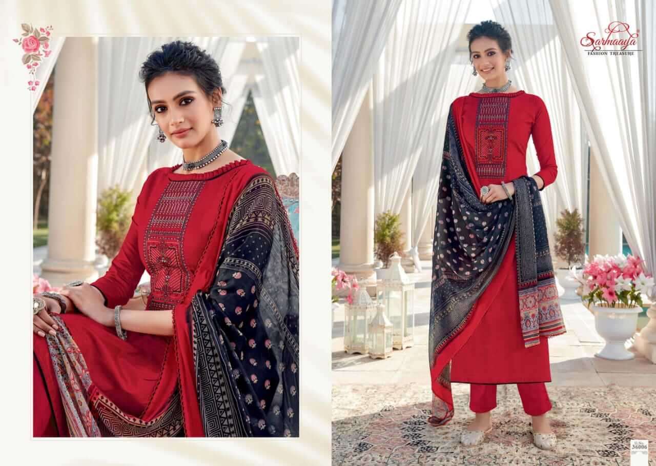 INAYAT BY SARMAAYA 36001 TO 36008 SERIES BEAUTIFUL SUITS COLORFUL STYLISH FANCY CASUAL WEAR & ETHNIC WEAR PURE JAM COTTON PRINT DRESSES AT WHOLESALE PRICE