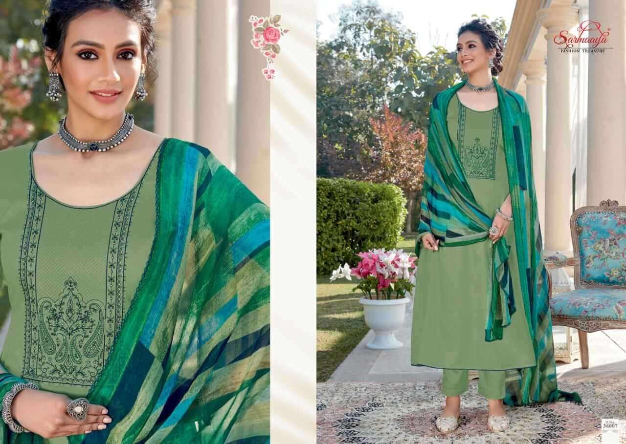 INAYAT BY SARMAAYA 36001 TO 36008 SERIES BEAUTIFUL SUITS COLORFUL STYLISH FANCY CASUAL WEAR & ETHNIC WEAR PURE JAM COTTON PRINT DRESSES AT WHOLESALE PRICE