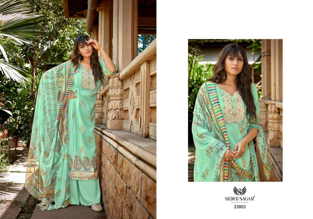 RAJKANYA BY SIDDHI SAGAR 23001 TO 23008 SERIES BEAUTIFUL SUITS COLORFUL STYLISH FANCY CASUAL WEAR & ETHNIC WEAR PURE LAWN COTTON PRINT DRESSES AT WHOLESALE PRICE