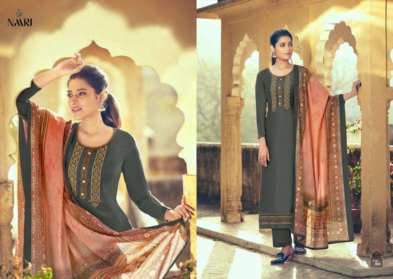 MITRA BY NAARI 901 TO 906 SERIES BEAUTIFUL SUITS COLORFUL STYLISH FANCY CASUAL WEAR & ETHNIC WEAR PARAMPARA SILK EMBROIDERED DRESSES AT WHOLESALE PRICE