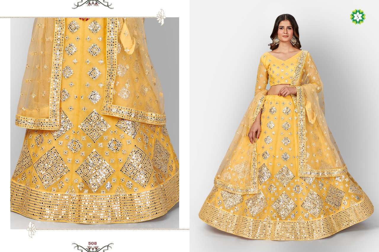 MASTANA BY SHEE STAR BEAUTIFUL COLORFUL FANCY WEDDING COLLECTION OCCASIONAL WEAR & PARTY WEAR ORGANZA LEHENGAS AT WHOLESALE PRICE