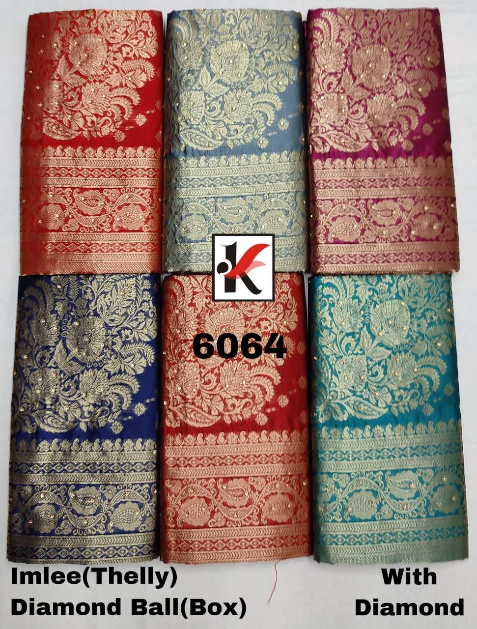 IMLEE 6064 BY KODAS 6064-A TO 6064-F SERIES INDIAN TRADITIONAL WEAR COLLECTION BEAUTIFUL STYLISH FANCY COLORFUL PARTY WEAR & OCCASIONAL WEAR SILK SAREES AT WHOLESALE PRICE