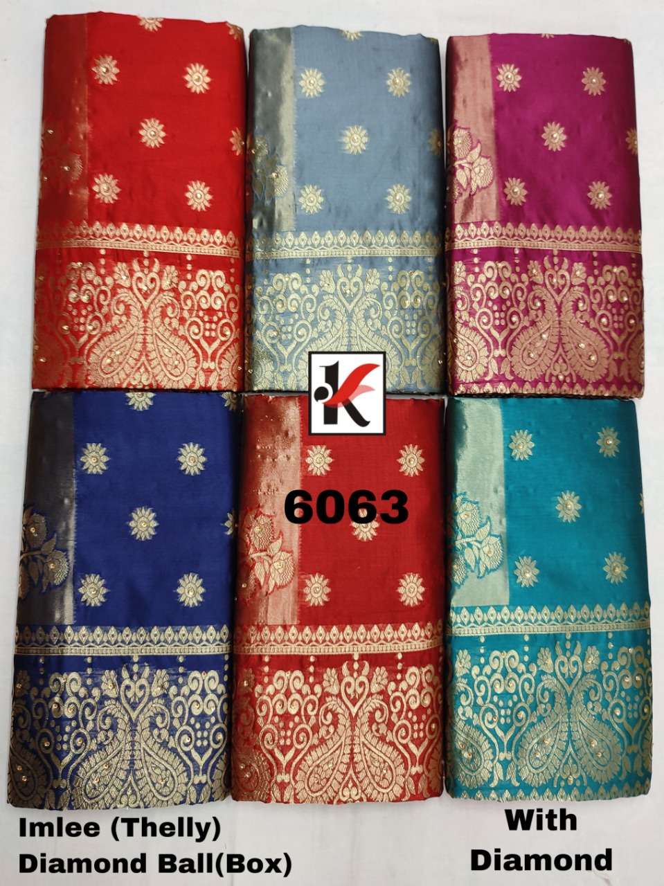 IMLEE 6063 BY KODAS 6063-A TO 6063-F SERIES INDIAN TRADITIONAL WEAR COLLECTION BEAUTIFUL STYLISH FANCY COLORFUL PARTY WEAR & OCCASIONAL WEAR SILK SAREES AT WHOLESALE PRICE