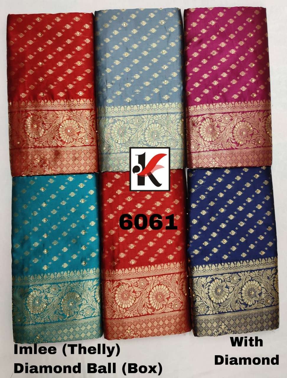 IMLEE 6061 BY KODAS 6061-A TO 6061-F SERIES INDIAN TRADITIONAL WEAR COLLECTION BEAUTIFUL STYLISH FANCY COLORFUL PARTY WEAR & OCCASIONAL WEAR SILK SAREES AT WHOLESALE PRICE