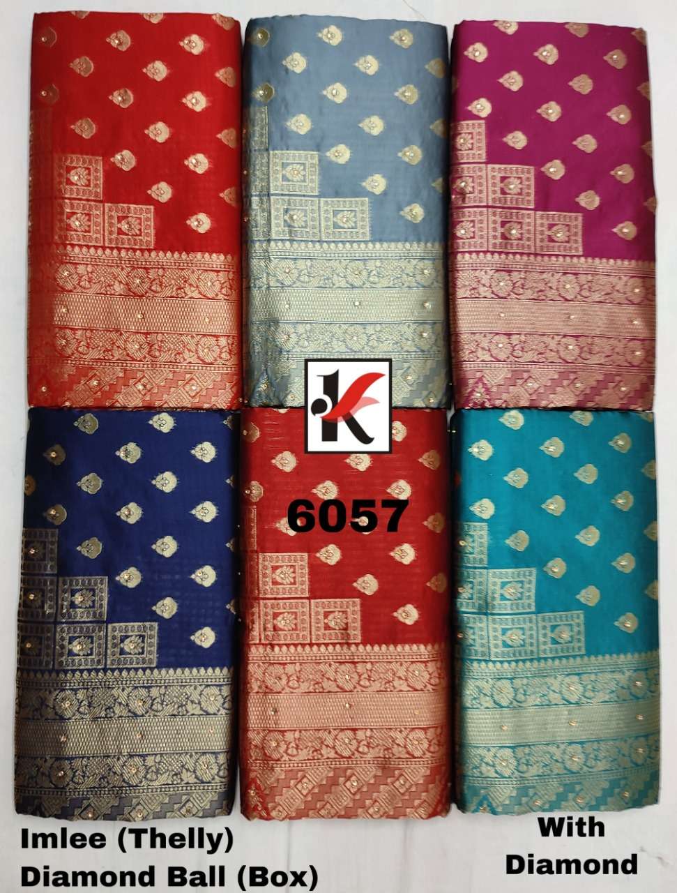 IMLEE 6057 BY KODAS 6057-A TO 6057-F SERIES INDIAN TRADITIONAL WEAR COLLECTION BEAUTIFUL STYLISH FANCY COLORFUL PARTY WEAR & OCCASIONAL WEAR SILK SAREES AT WHOLESALE PRICE