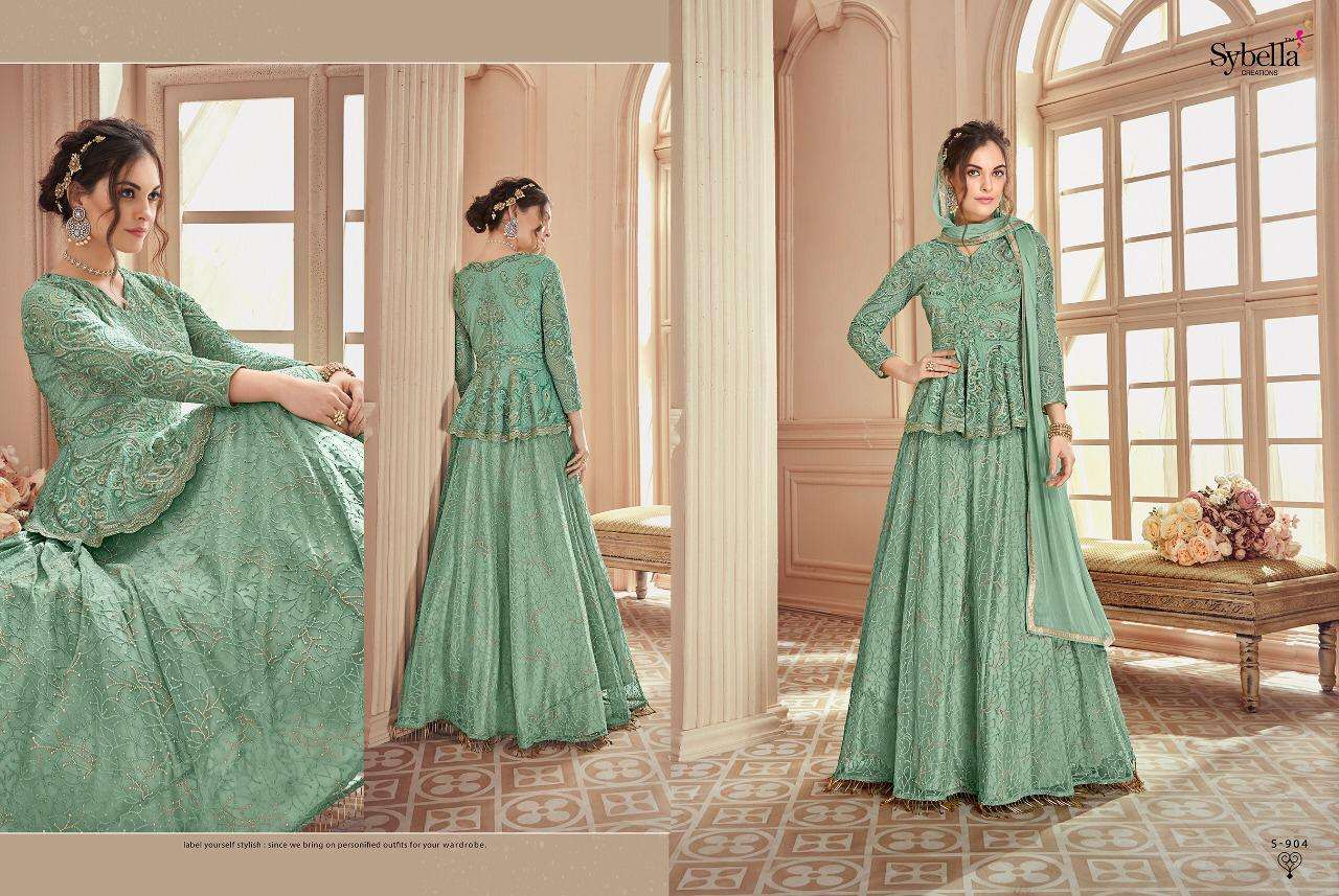 THE ROYAL SHADES NX BY SYBELLA CREATION BEAUTIFUL SUITS STYLISH FANCY COLORFUL PARTY WEAR & ETHNIC WEAR NET DRESSES AT WHOLESALE PRICE