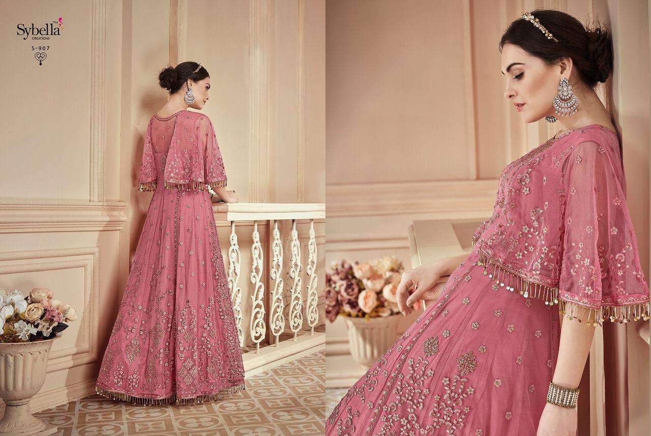 THE ROYAL SHADES NX BY SYBELLA CREATION BEAUTIFUL SUITS STYLISH FANCY COLORFUL PARTY WEAR & ETHNIC WEAR NET DRESSES AT WHOLESALE PRICE