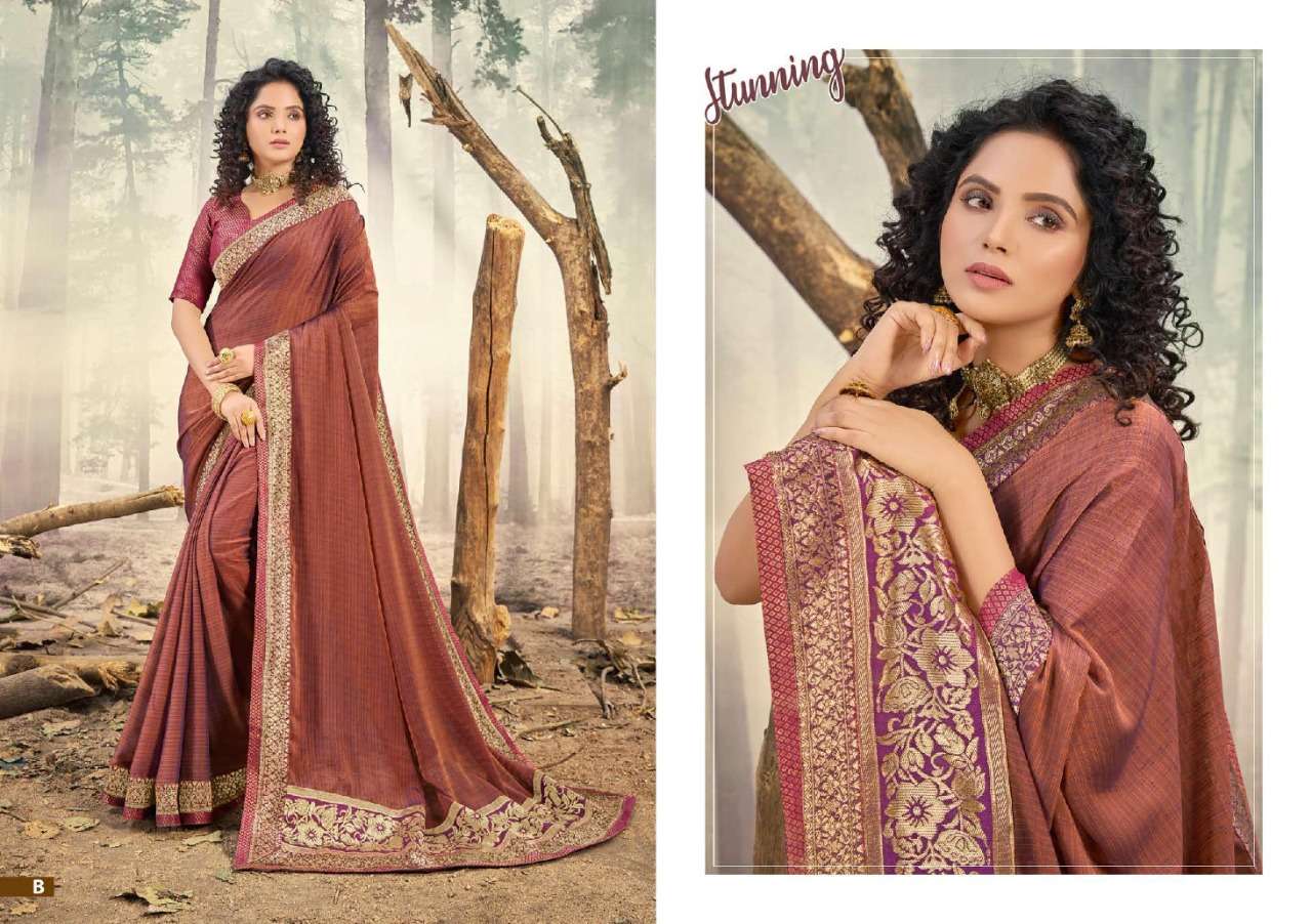 BLESSING BY SHRAVYA A TO H SERIES INDIAN TRADITIONAL WEAR COLLECTION BEAUTIFUL STYLISH FANCY COLORFUL PARTY WEAR & OCCASIONAL WEAR CHIFFON SAREES AT WHOLESALE PRICE