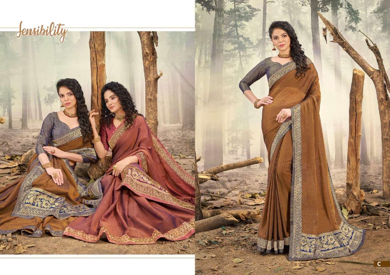BLESSING BY SHRAVYA A TO H SERIES INDIAN TRADITIONAL WEAR COLLECTION BEAUTIFUL STYLISH FANCY COLORFUL PARTY WEAR & OCCASIONAL WEAR CHIFFON SAREES AT WHOLESALE PRICE