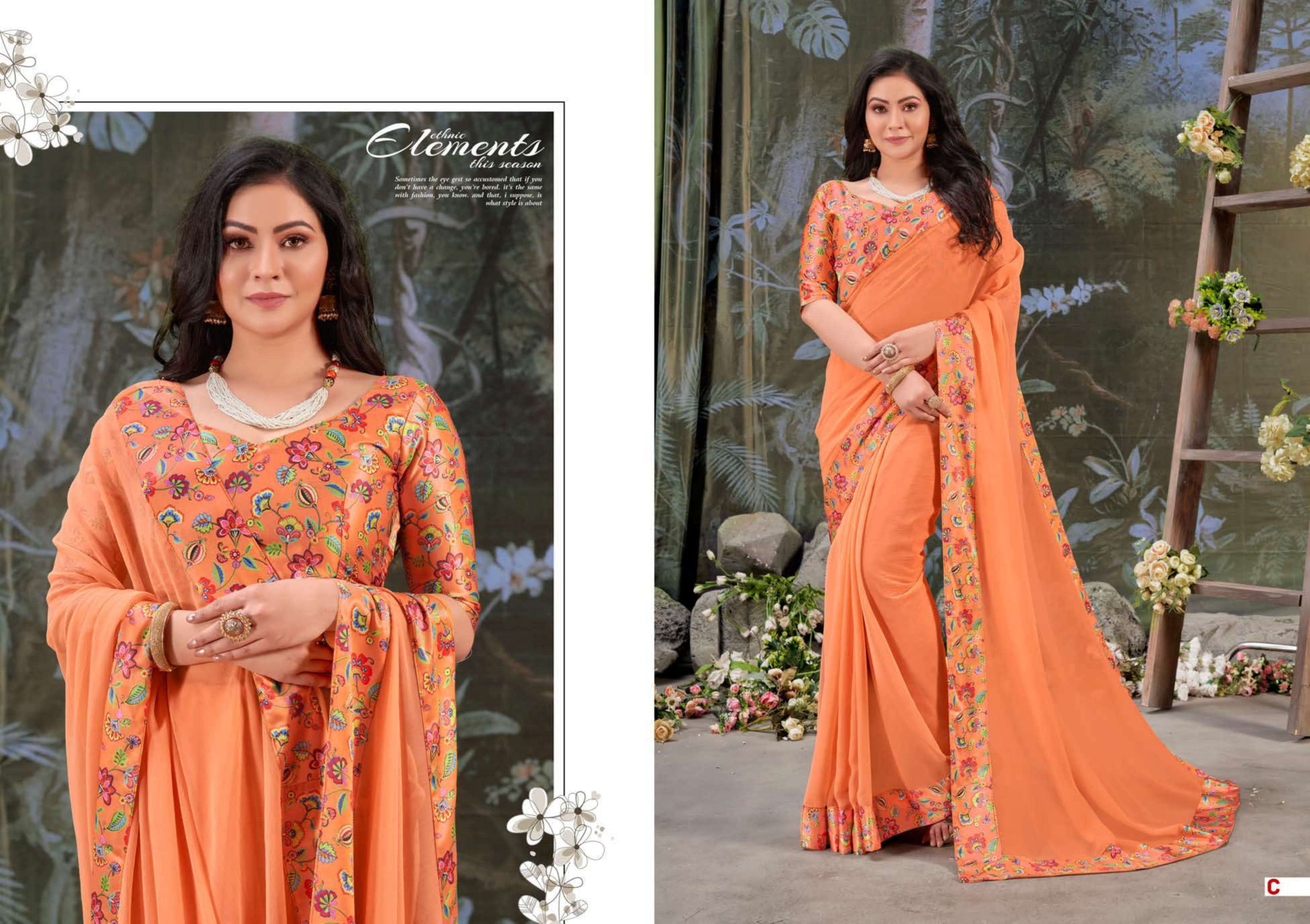 ROSE QUEEN BY SHRAVYA A TO H SERIES INDIAN TRADITIONAL WEAR COLLECTION BEAUTIFUL STYLISH FANCY COLORFUL PARTY WEAR & OCCASIONAL WEAR CHIFFON SILK SAREES AT WHOLESALE PRICE