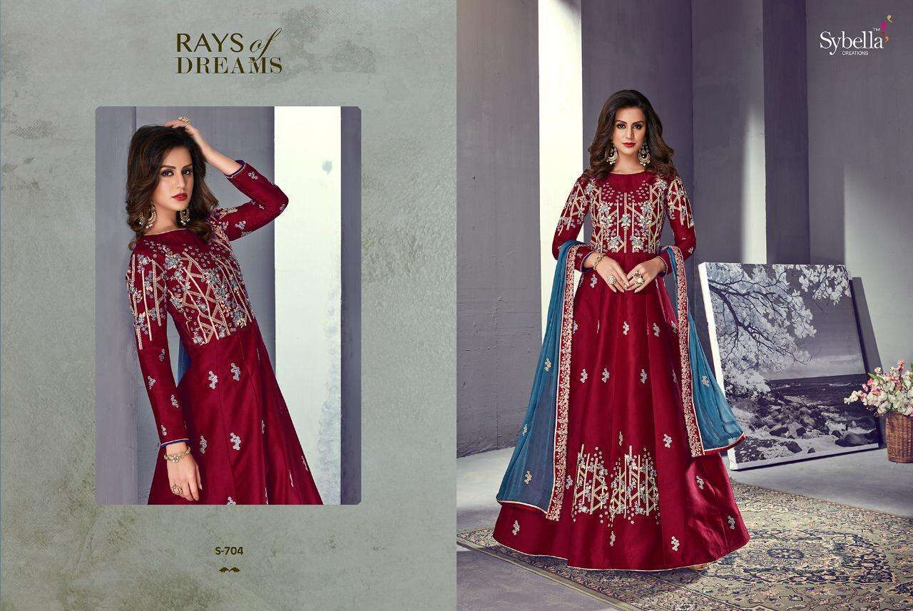 ROYAL HIGHNESS NX BY SYBELLA CREATIONS 704 TO 705 SERIES DESIGNER BEAUTIFUL WEDDING COLLECTION OCCASIONAL WEAR & PARTY WEAR HEAVY SILK EMBROIDERED DRESSES AT WHOLESALE PRICE