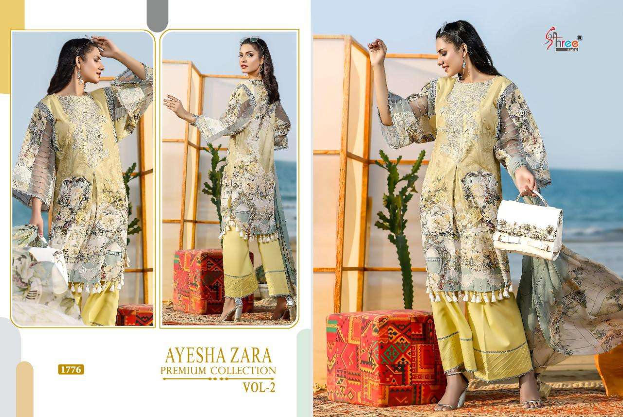 AYESHA ZARA PREMIUM COLLECTION VOL-2 BY SHREE FABS 1775 TO 1784 SERIES BEAUTIFUL ANARKALI SUITS STYLISH FANCY COLORFUL PARTY WEAR & ETHNIC WEAR PURE COTTON PRINT WITH EMBROIDERED DRESSES AT WHOLESALE PRICE