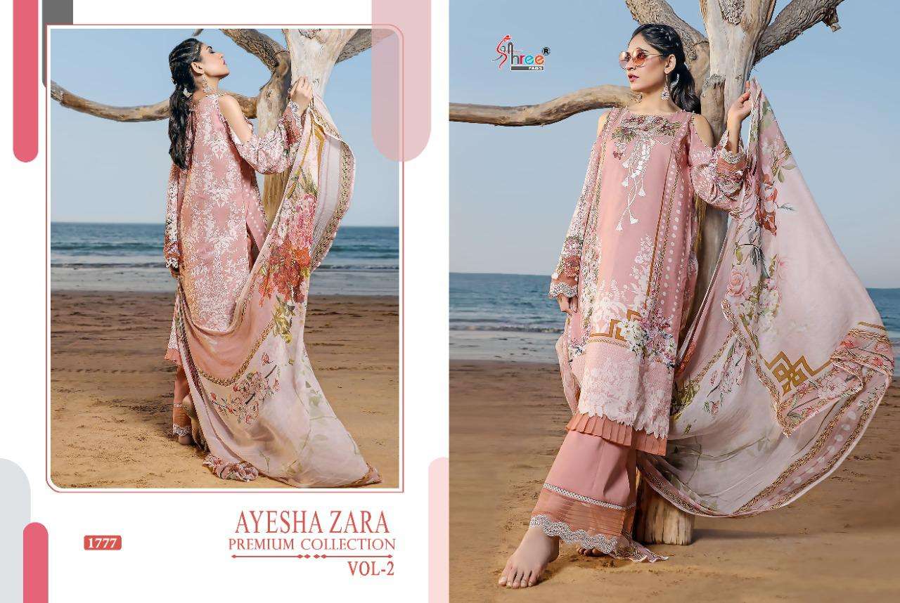 AYESHA ZARA PREMIUM COLLECTION VOL-2 BY SHREE FABS 1775 TO 1784 SERIES BEAUTIFUL ANARKALI SUITS STYLISH FANCY COLORFUL PARTY WEAR & ETHNIC WEAR PURE COTTON PRINT WITH EMBROIDERED DRESSES AT WHOLESALE PRICE