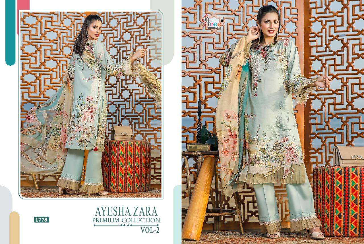 AYESHA ZARA PREMIUM COLLECTION VOL-2 BY SHREE FABS 1775 TO 1784 SERIES BEAUTIFUL ANARKALI SUITS STYLISH FANCY COLORFUL PARTY WEAR & ETHNIC WEAR PURE COTTON PRINT WITH EMBROIDERED DRESSES AT WHOLESALE PRICE