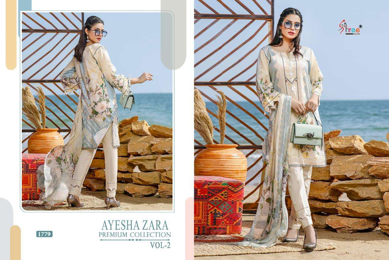 AYESHA ZARA PREMIUM COLLECTION VOL-2 BY SHREE FABS 1775 TO 1784 SERIES BEAUTIFUL ANARKALI SUITS STYLISH FANCY COLORFUL PARTY WEAR & ETHNIC WEAR PURE COTTON PRINT WITH EMBROIDERED DRESSES AT WHOLESALE PRICE