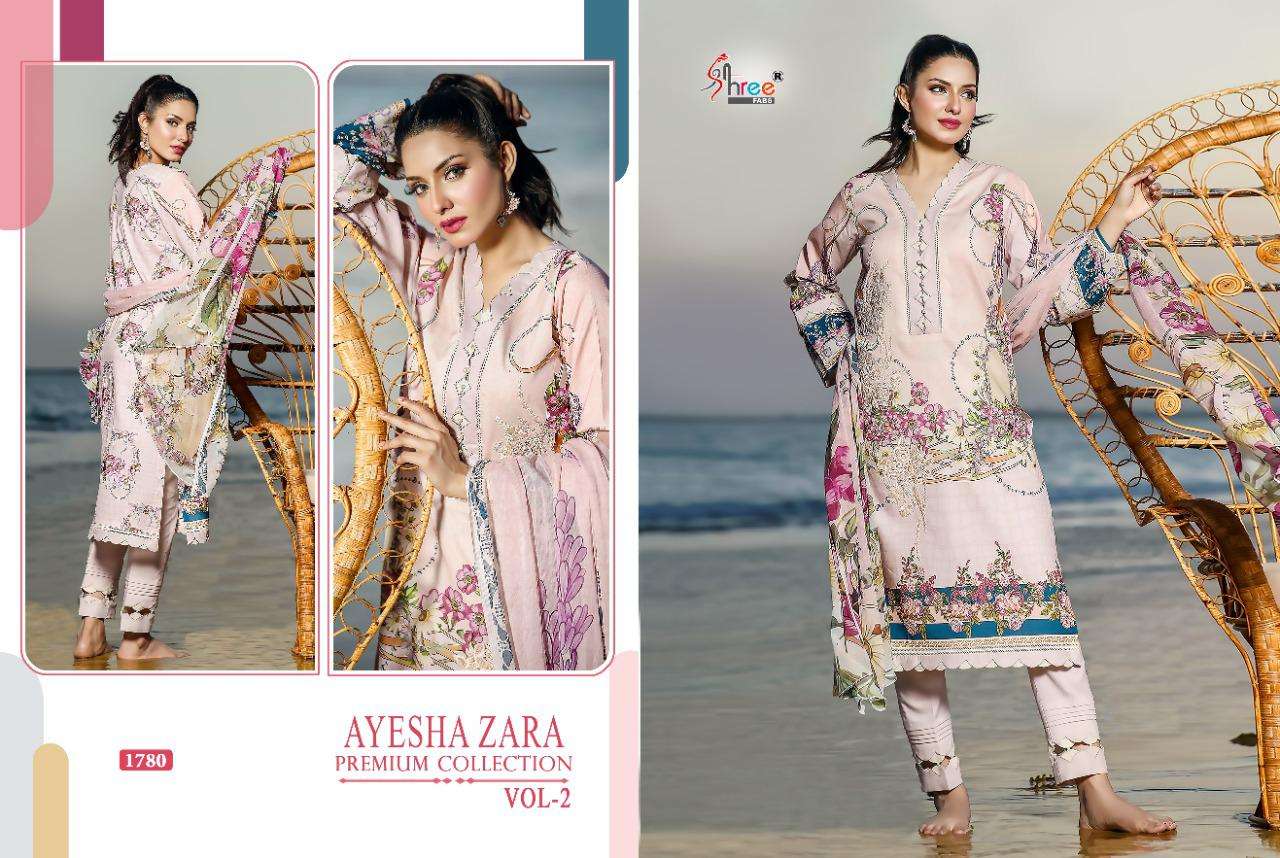 AYESHA ZARA PREMIUM COLLECTION VOL-2 BY SHREE FABS 1775 TO 1784 SERIES BEAUTIFUL ANARKALI SUITS STYLISH FANCY COLORFUL PARTY WEAR & ETHNIC WEAR PURE COTTON PRINT WITH EMBROIDERED DRESSES AT WHOLESALE PRICE