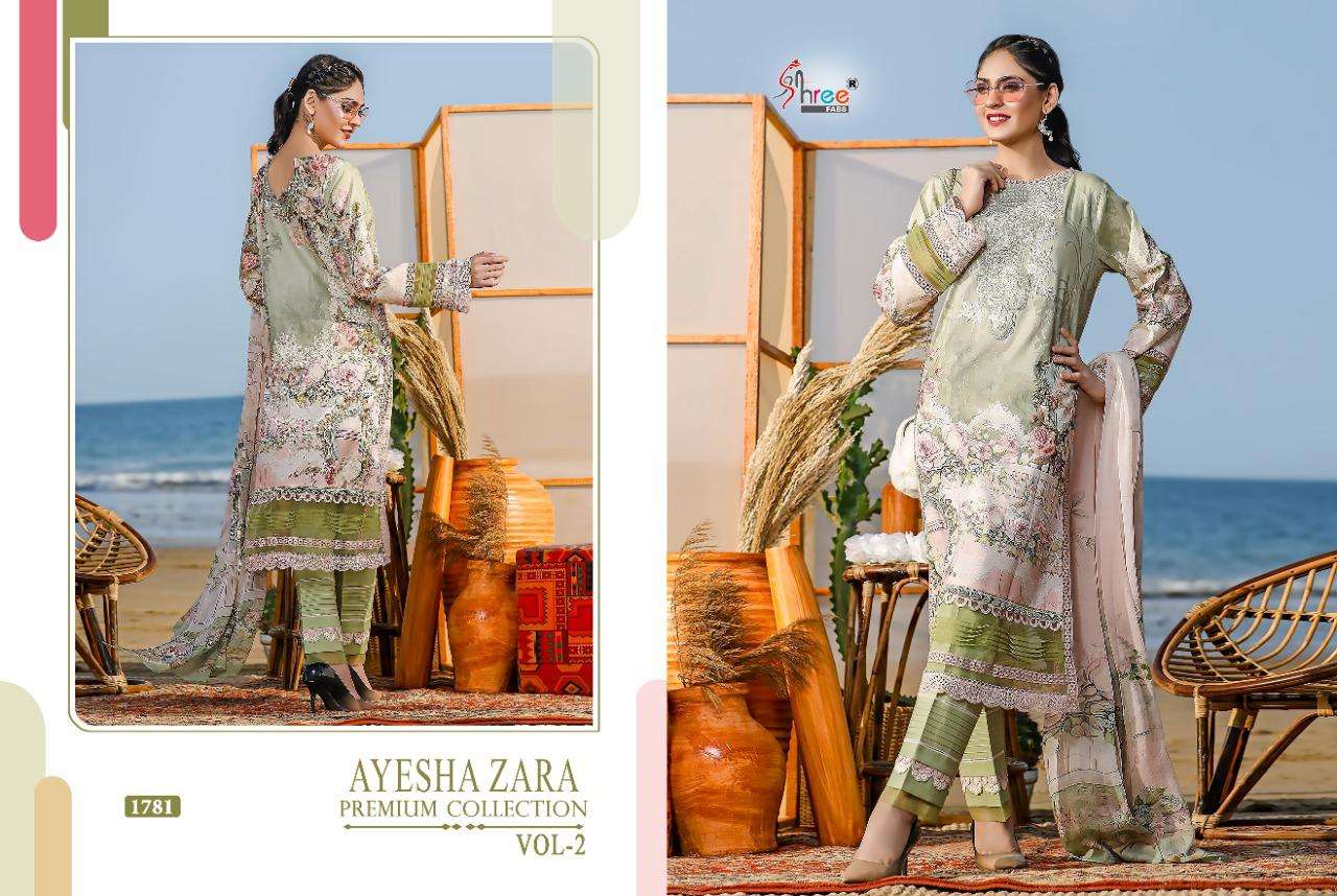 AYESHA ZARA PREMIUM COLLECTION VOL-2 BY SHREE FABS 1775 TO 1784 SERIES BEAUTIFUL ANARKALI SUITS STYLISH FANCY COLORFUL PARTY WEAR & ETHNIC WEAR PURE COTTON PRINT WITH EMBROIDERED DRESSES AT WHOLESALE PRICE