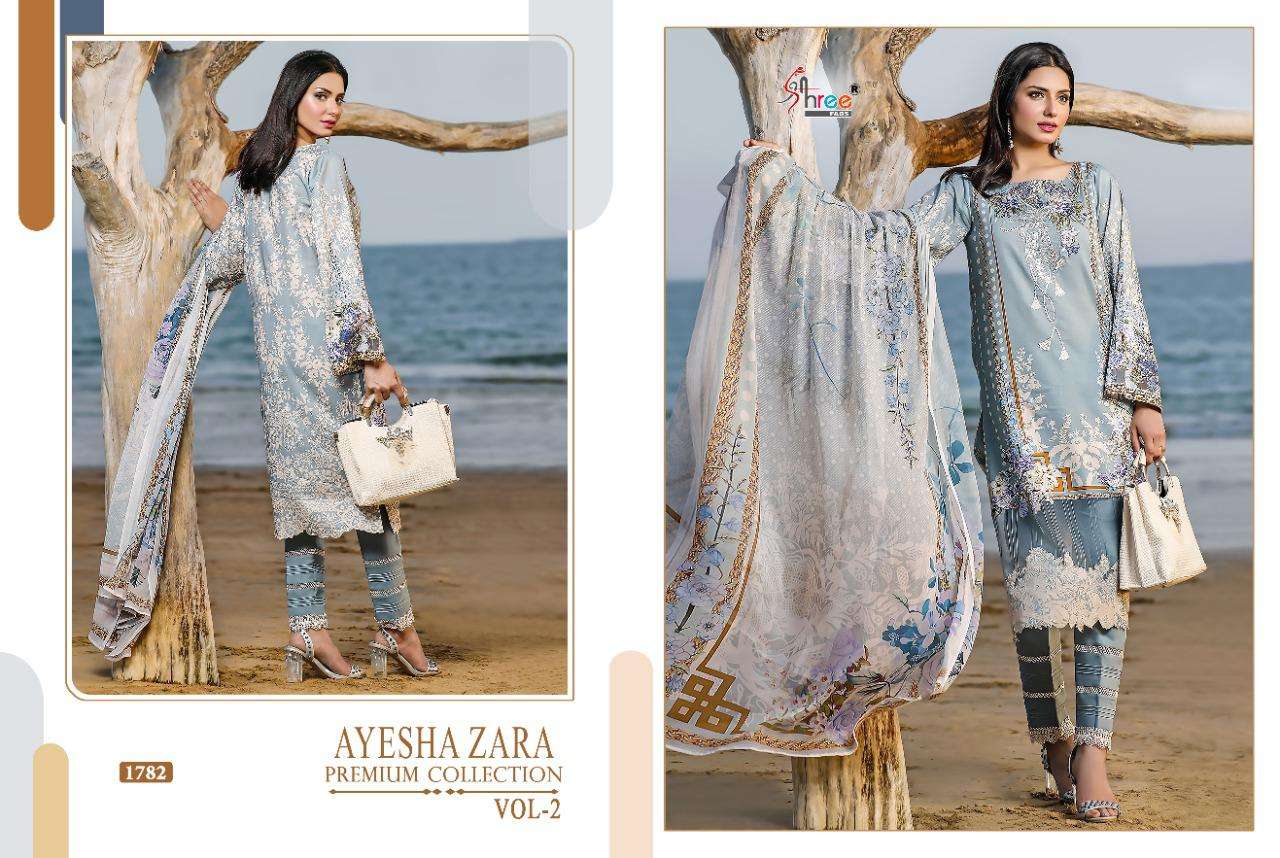 AYESHA ZARA PREMIUM COLLECTION VOL-2 BY SHREE FABS 1775 TO 1784 SERIES BEAUTIFUL ANARKALI SUITS STYLISH FANCY COLORFUL PARTY WEAR & ETHNIC WEAR PURE COTTON PRINT WITH EMBROIDERED DRESSES AT WHOLESALE PRICE