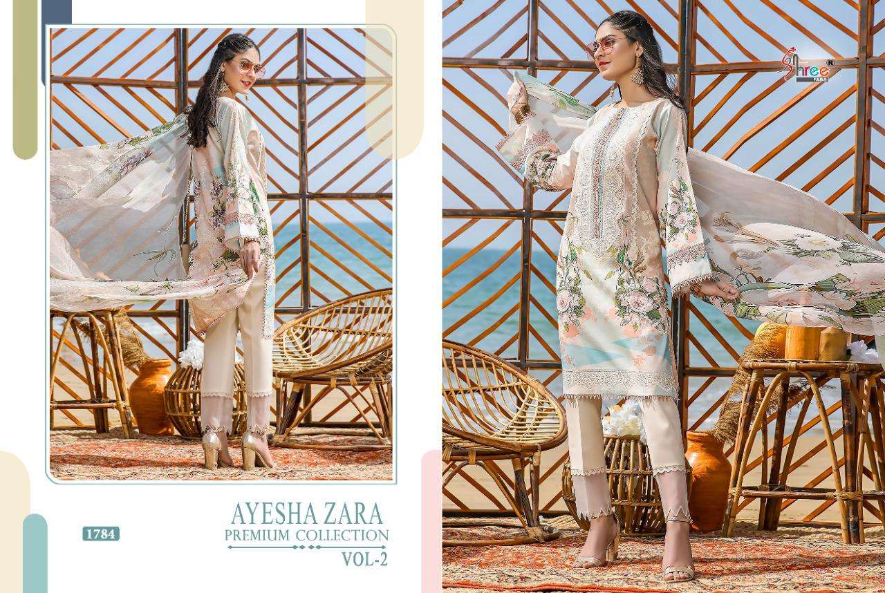 AYESHA ZARA PREMIUM COLLECTION VOL-2 BY SHREE FABS 1775 TO 1784 SERIES BEAUTIFUL ANARKALI SUITS STYLISH FANCY COLORFUL PARTY WEAR & ETHNIC WEAR PURE COTTON PRINT WITH EMBROIDERED DRESSES AT WHOLESALE PRICE
