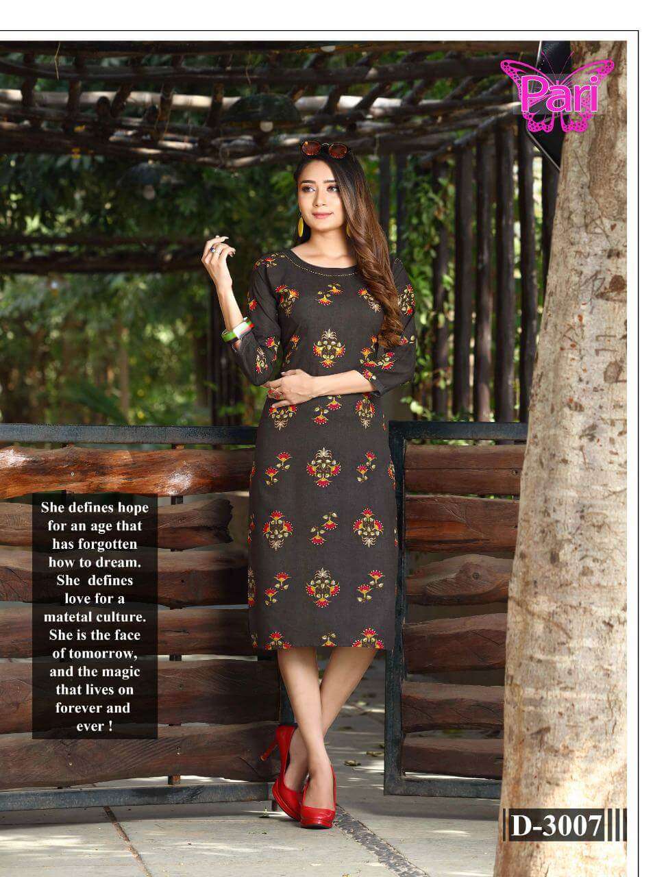 NYSAA VOL-3 BY PARI 3001 TO 3008 SERIES DESIGNER STYLISH FANCY COLORFUL BEAUTIFUL PARTY WEAR & ETHNIC WEAR COLLECTION RAYON FOIL PRINT KURTIS AT WHOLESALE PRICE