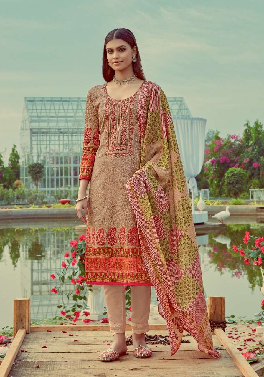 ABEERA VOL-4 BY VASTU TEX 10001 TO 10010 SERIES BEAUTIFUL SUITS COLORFUL STYLISH FANCY CASUAL WEAR & ETHNIC WEAR LAWN COTTON PRINT WITH WORK DRESSES AT WHOLESALE PRICE