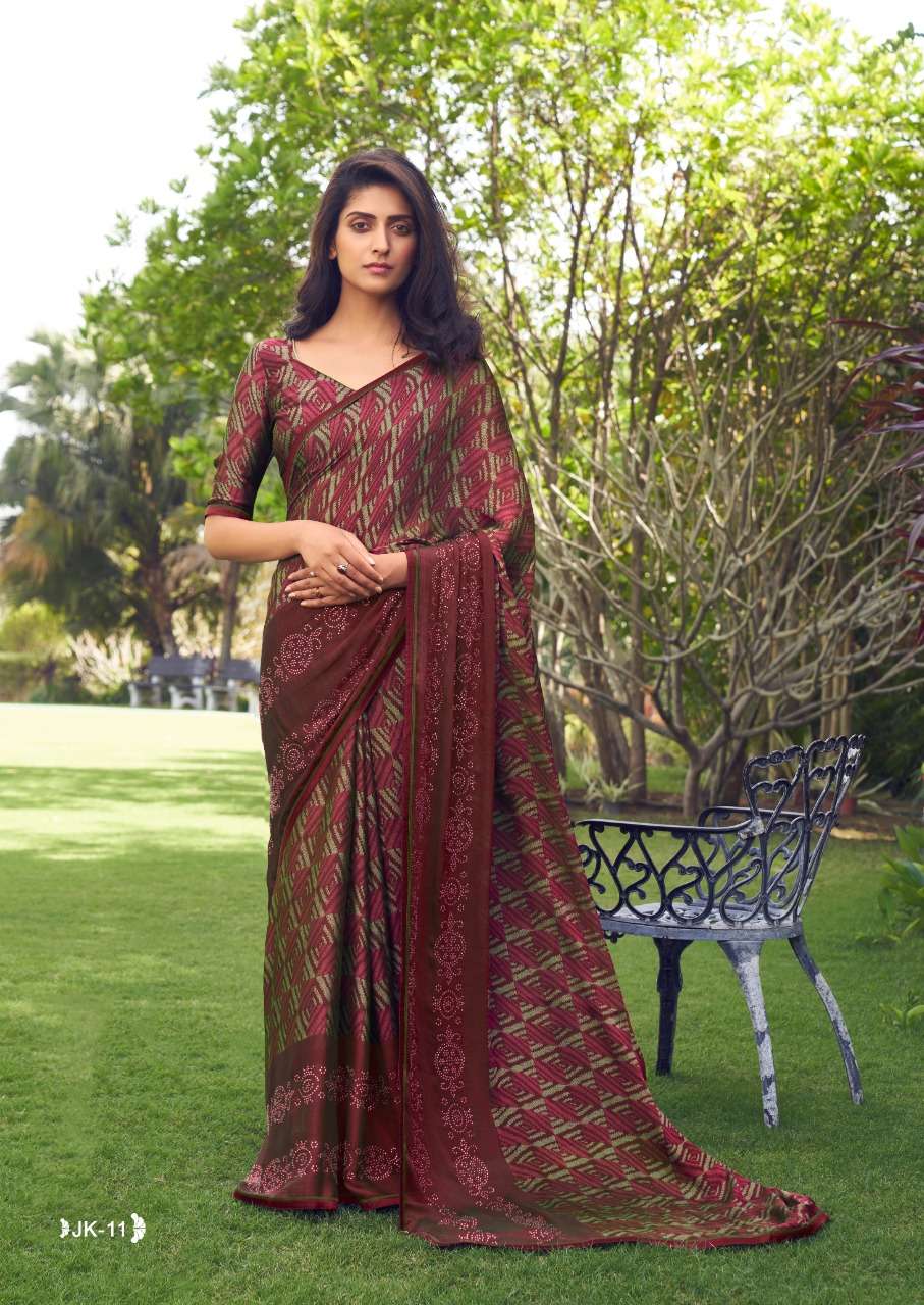 JANKI VOL-2 BY SR 11 TO 30 SERIES INDIAN TRADITIONAL WEAR COLLECTION BEAUTIFUL STYLISH FANCY COLORFUL PARTY WEAR & OCCASIONAL WEAR VELVET CHIFFON SAREES AT WHOLESALE PRICE