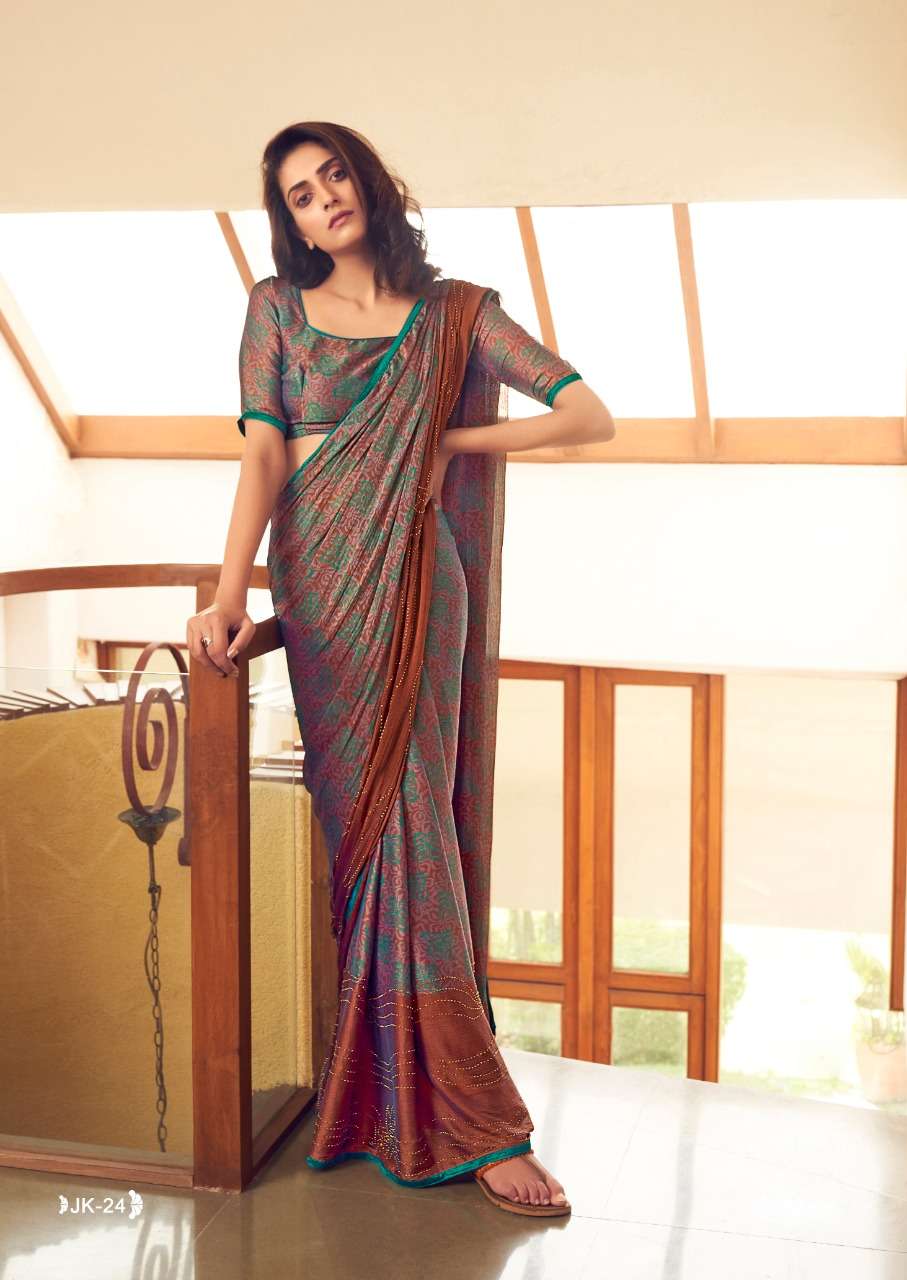 JANKI VOL-2 BY SR 11 TO 30 SERIES INDIAN TRADITIONAL WEAR COLLECTION BEAUTIFUL STYLISH FANCY COLORFUL PARTY WEAR & OCCASIONAL WEAR VELVET CHIFFON SAREES AT WHOLESALE PRICE
