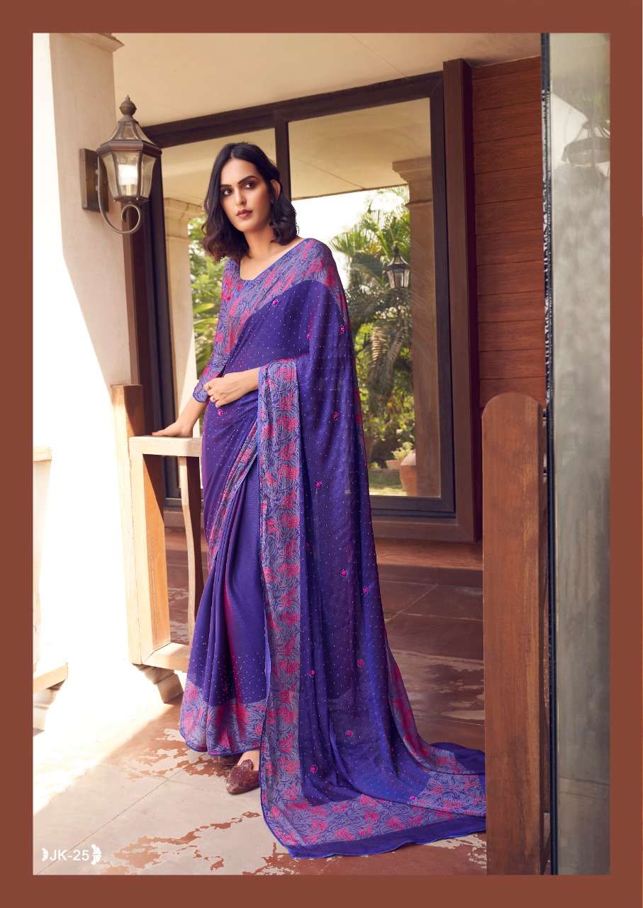 JANKI VOL-2 BY SR 11 TO 30 SERIES INDIAN TRADITIONAL WEAR COLLECTION BEAUTIFUL STYLISH FANCY COLORFUL PARTY WEAR & OCCASIONAL WEAR VELVET CHIFFON SAREES AT WHOLESALE PRICE